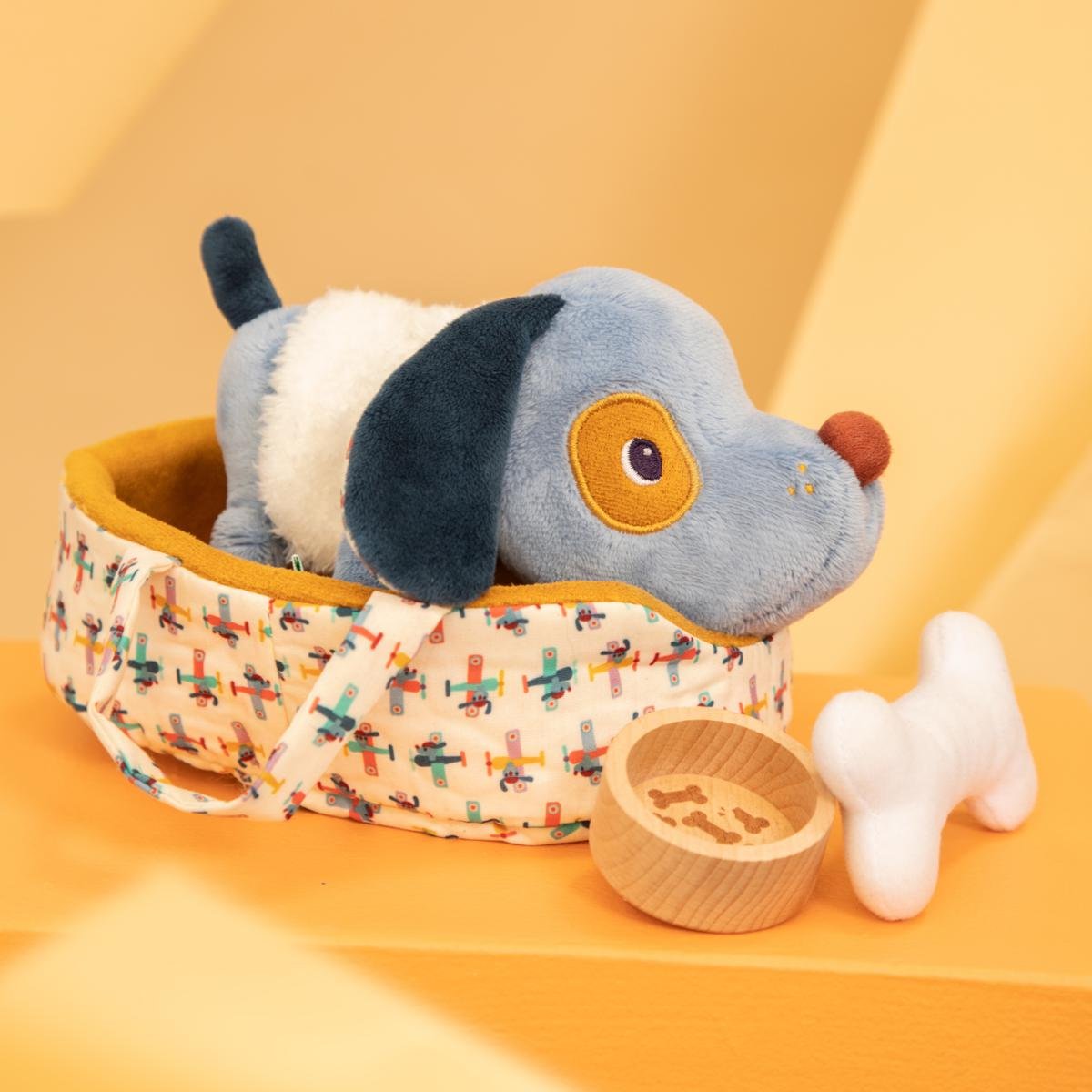 perro en cesta jules