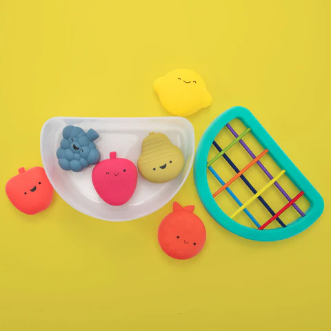 juguetes sensorial de frutas
