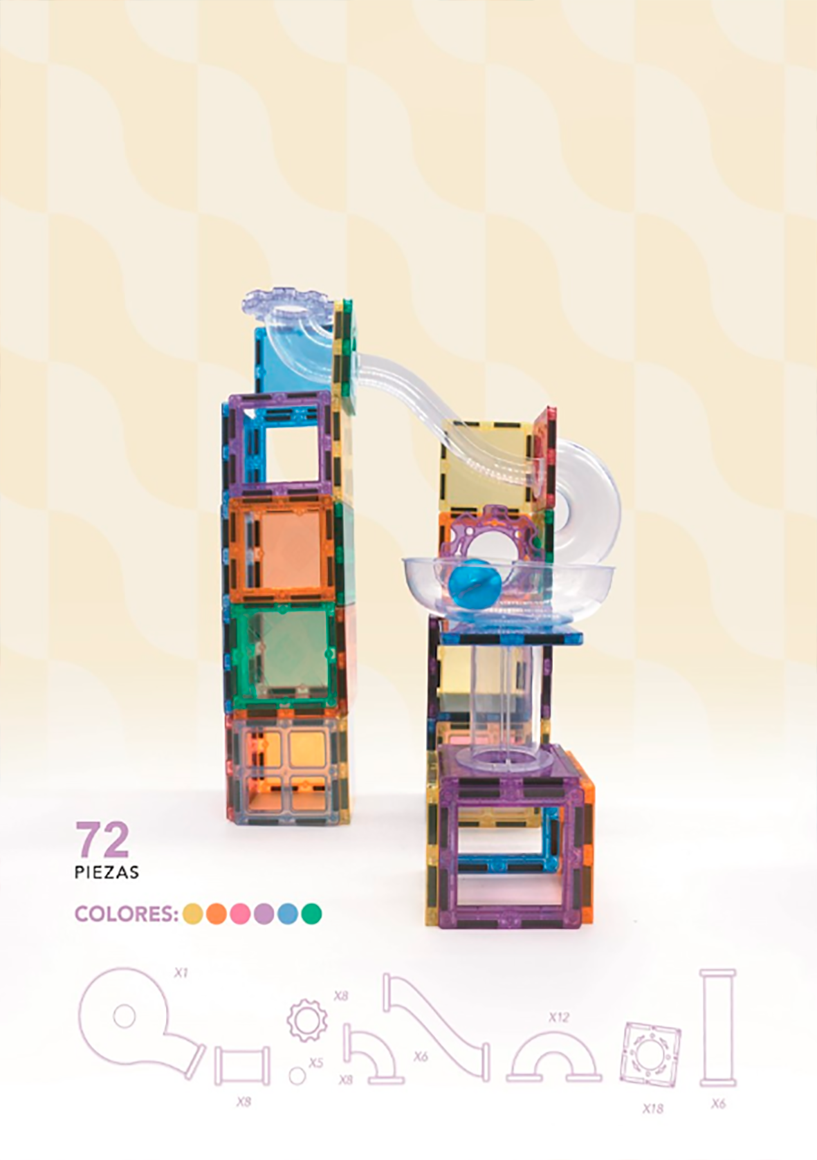 nomic whee 72 piezas magnéticas nomic whee 72 piezas magnéticas